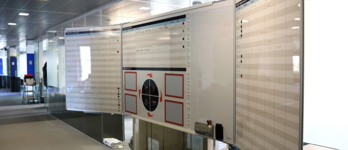 Verrijdbaar whiteboard standaard